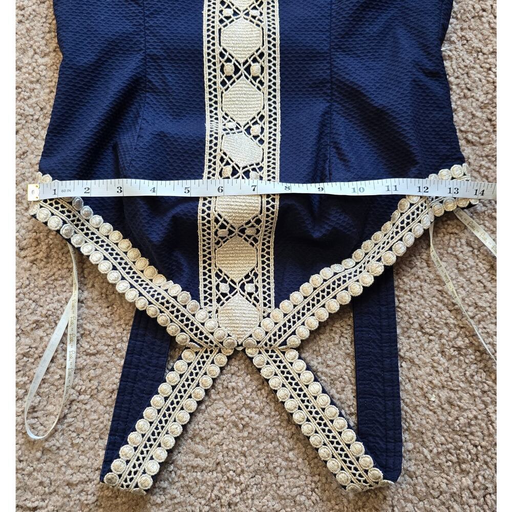 Lilly Pulitzer Vena Stretch Shift Dress True Navy - Picture 10 of 13